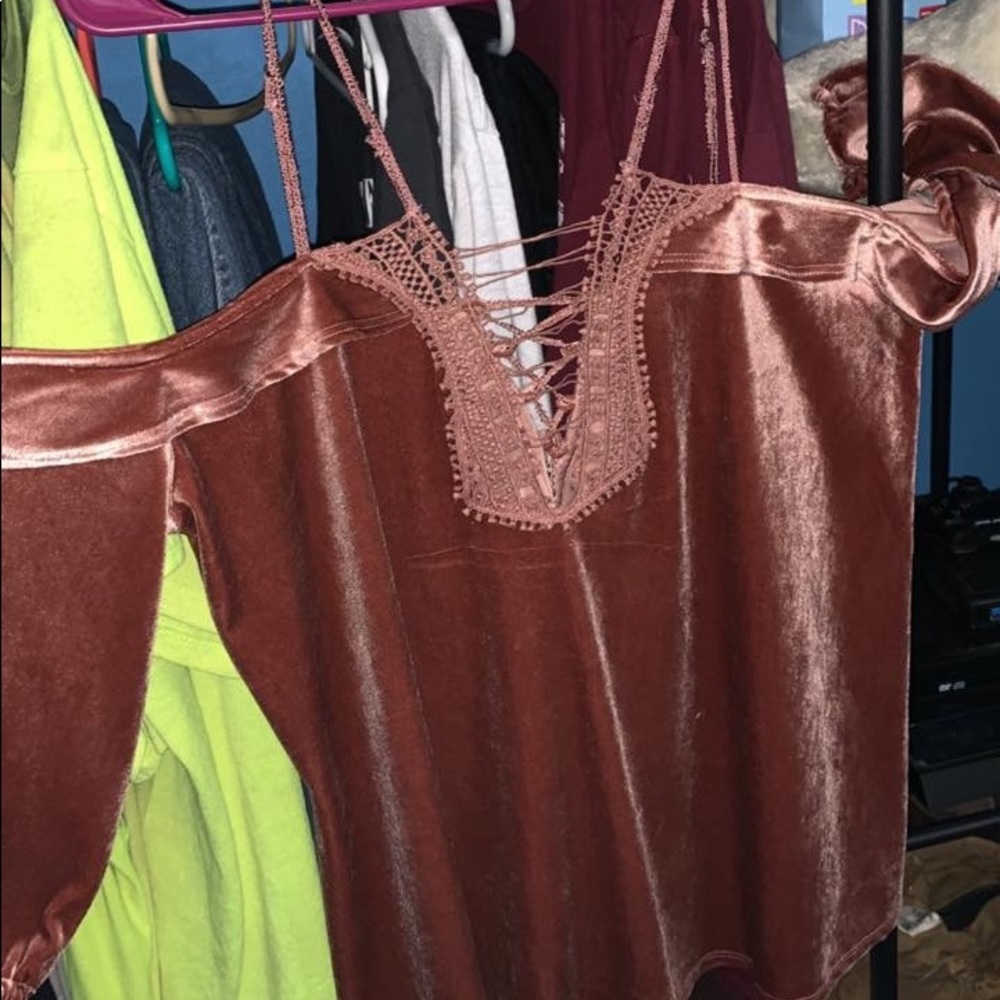 Velvet pink top